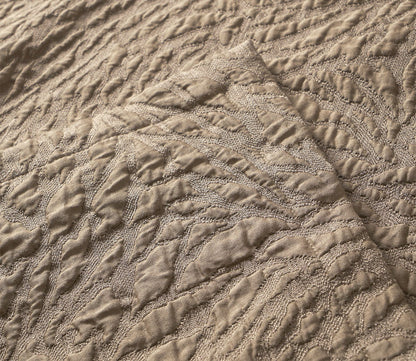 Souvenir Abstract Textured Cotton Silk Coverlet by Yves Delorme