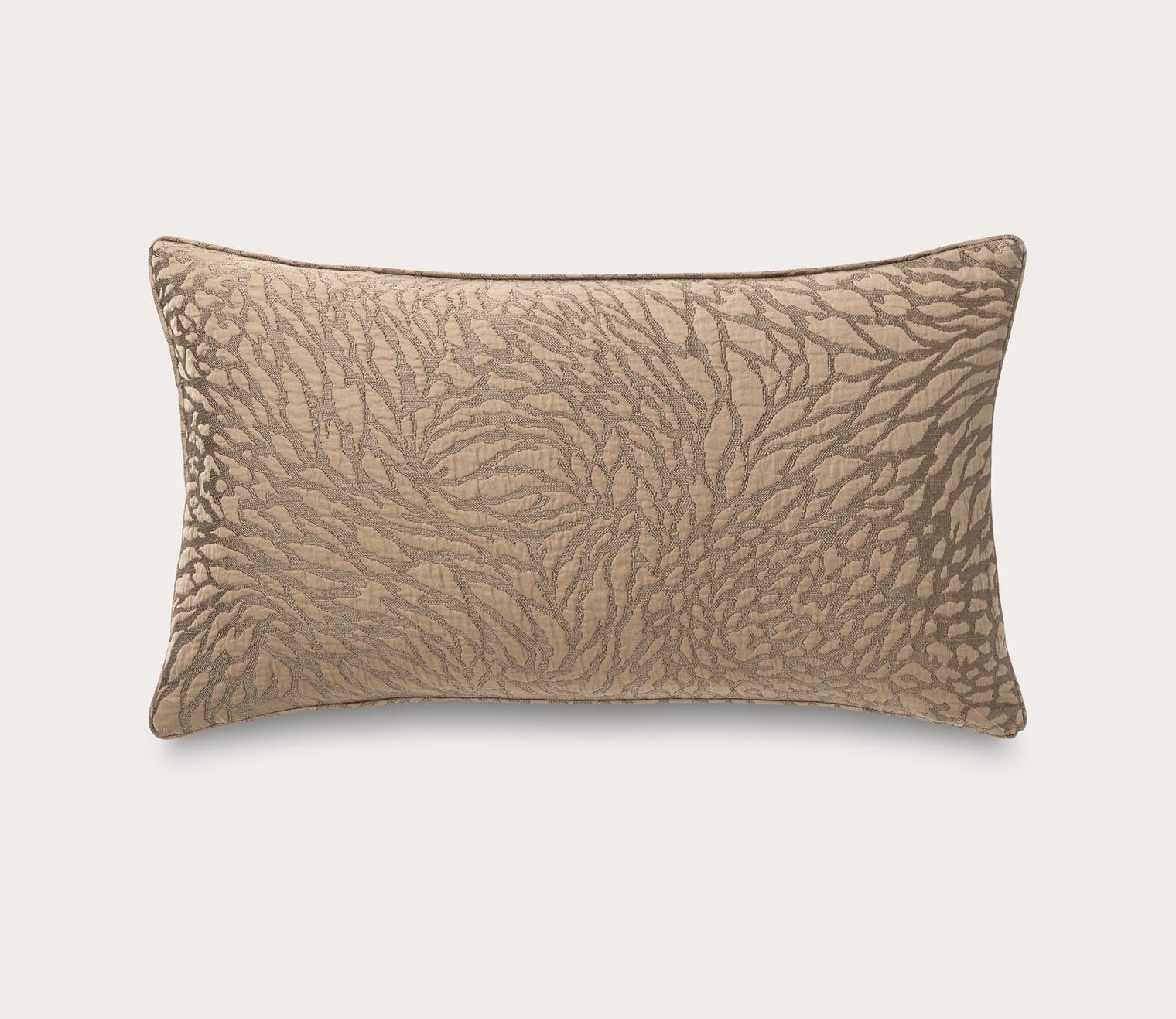 Souvenir Abstract Textured Cotton Silk Decorative Pillow by Yves Delorme