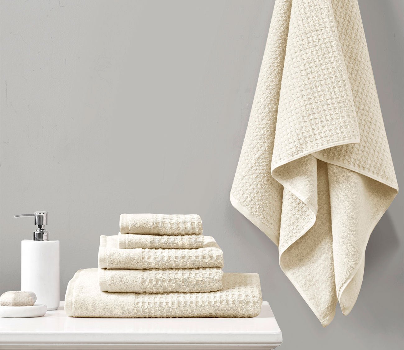 Spa Waffle 6pc Bath Towel Set by Madison Park