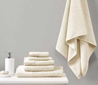 Spa Waffle 6pc Bath Towel Set by Madison Park
