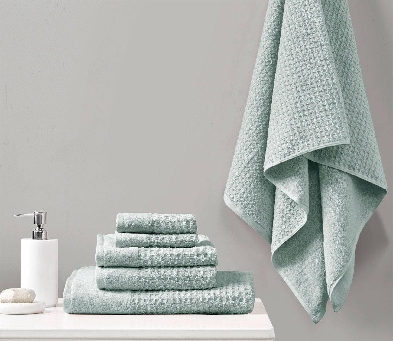 Spa Waffle 6pc Bath Towel Set by Madison Park