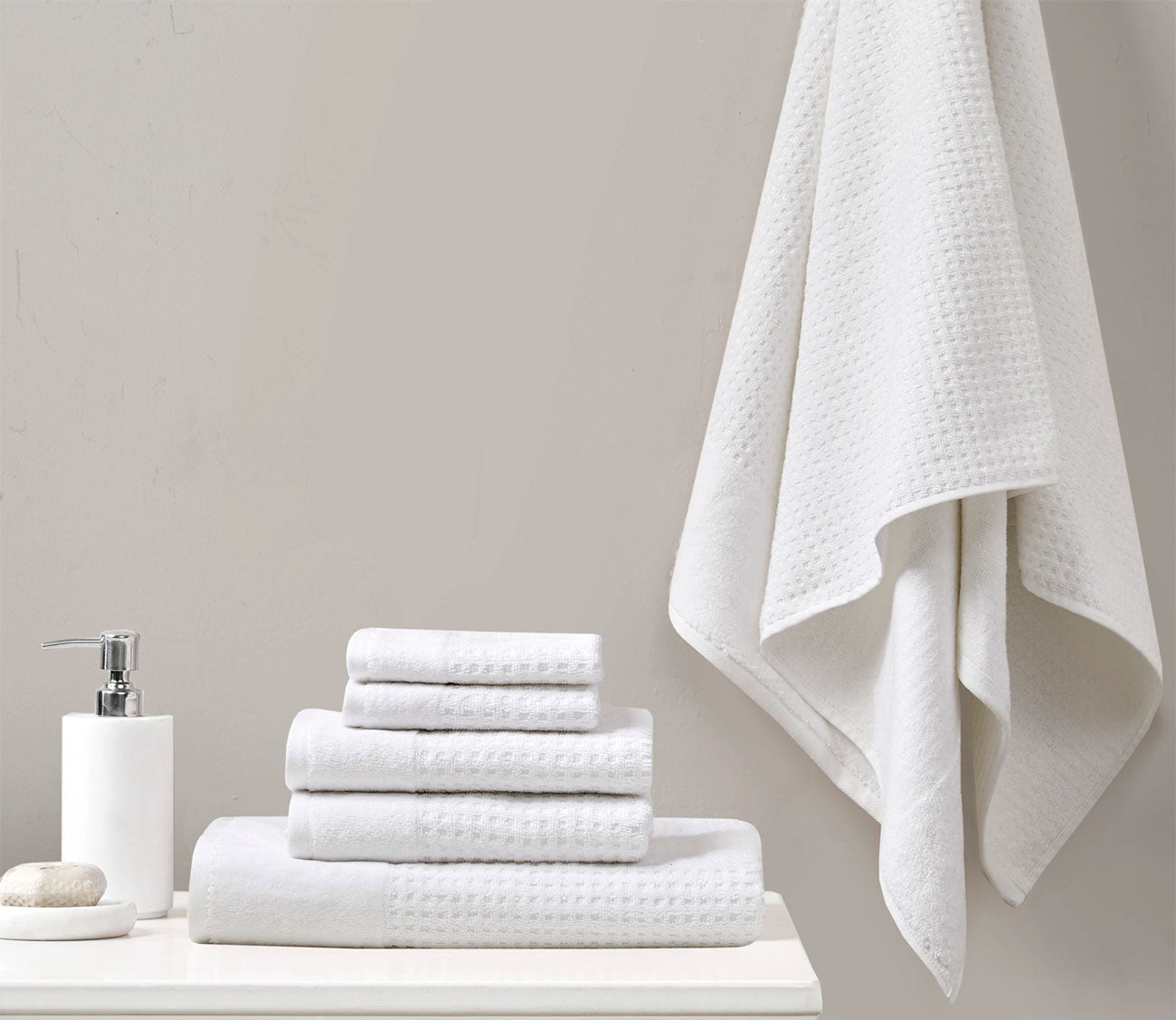 Spa Waffle 6pc Bath Towel Set by Madison Park