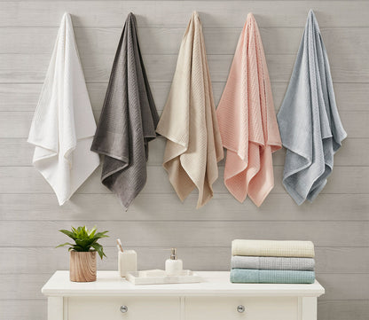 Spa Waffle 6pc Bath Towel Set by Madison Park