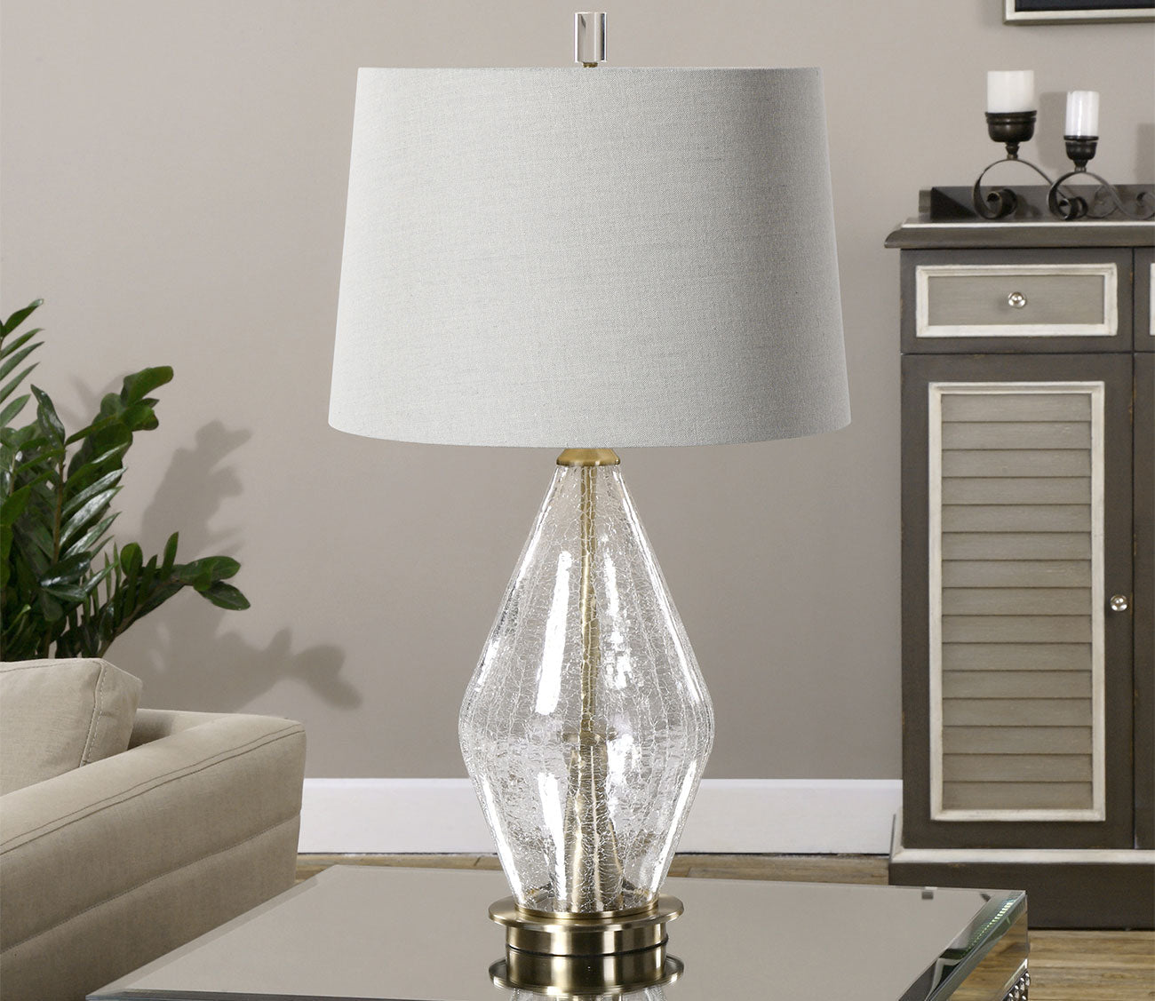 Spezzano Crackled Glass Table Lamp by Uttermost