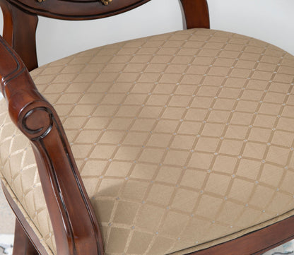Spider Web Back Brown Wood Accent Chair by Powell
