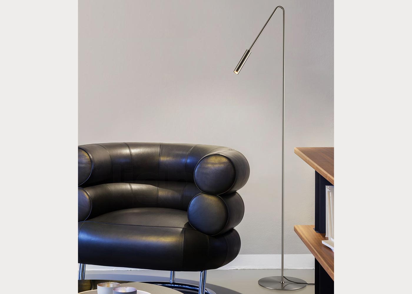 Spotlight Satin Nickel Task Floor Lamp by Nova Lighting