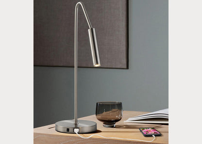 Spotlight Satin Nickel Task Table Lamp by Nova Lighting