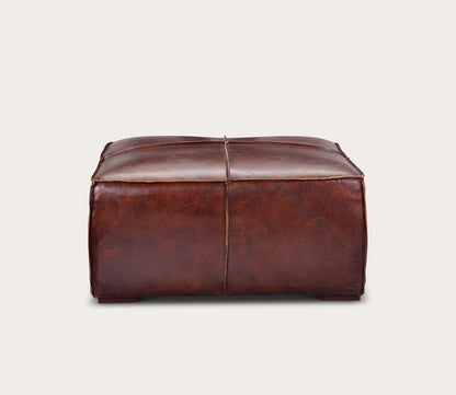 Stamford Brown Top-Grain Leather Ottoman by Moe's Furniture