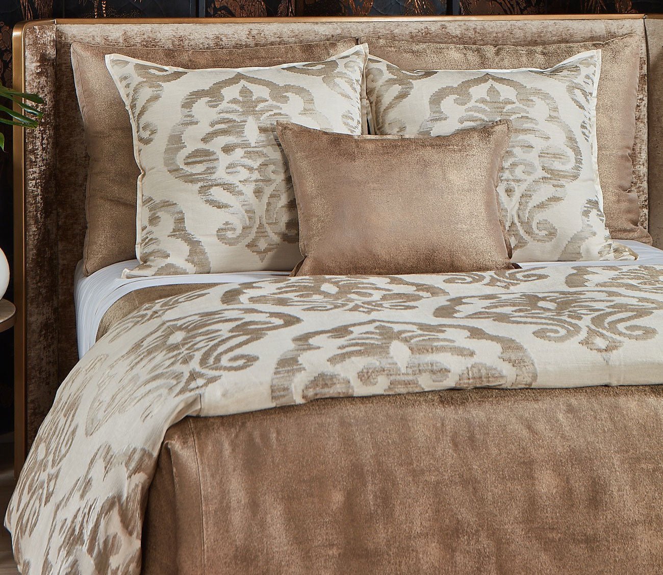 Stardust Metallic Shimmer Throw Pillow by Ann Gish