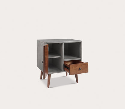 Stinson Two-Tone Wood Storage Nightstand by INK + IVY