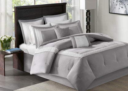 Stratford Embroidered Microfiber 8-Piece Comforter Set by Madison Park