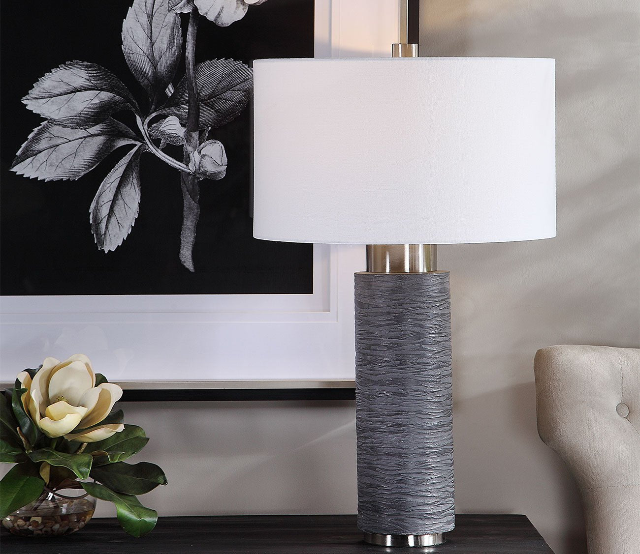 Strathmore Stone Gray Table Lamp