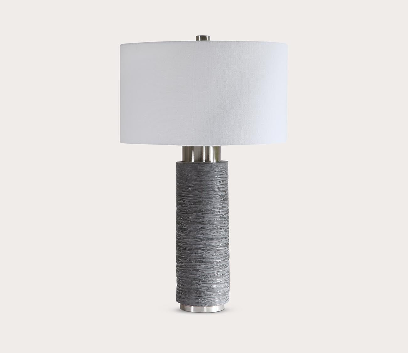 Strathmore Stone Gray Table Lamp by Uttermost