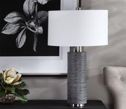 Strathmore Stone Gray Table Lamp by Uttermost