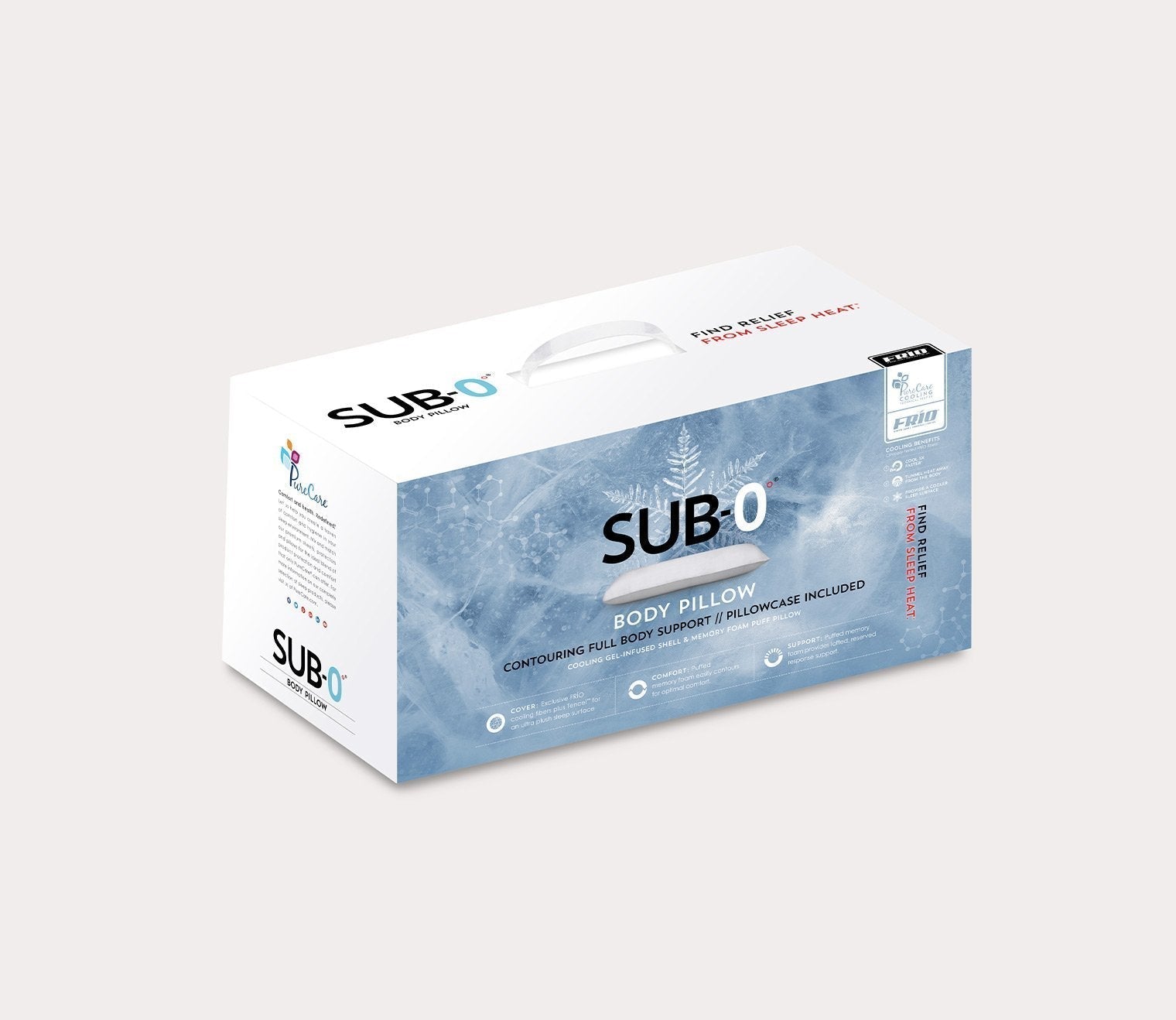 SUB-0° Memory Foam Body Pillow by PureCare