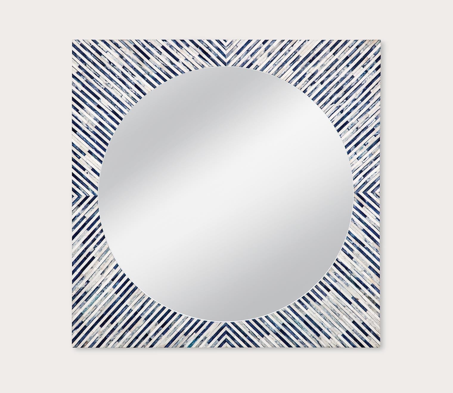 Sunburst Bone Wall Mirror by Bassett Mirror