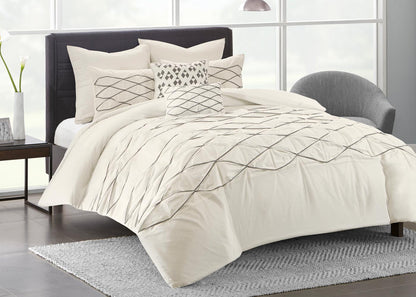 Sunita Ruched Cotton 7-Piece Duvet Cover Set by Urban Habitat