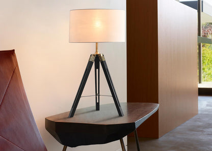 Surveyor Matte Black Tripod Table Lamp by Nova Lighting