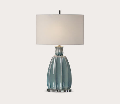 Suzanette Sky Blue Ceramic Lamp by Uttermost
