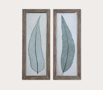 Tall Leaves Framed Prints Set of 2 by Uttermost