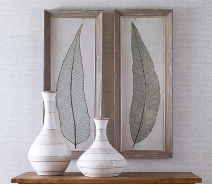 Tall Leaves Framed Prints Set of 2 by Uttermost