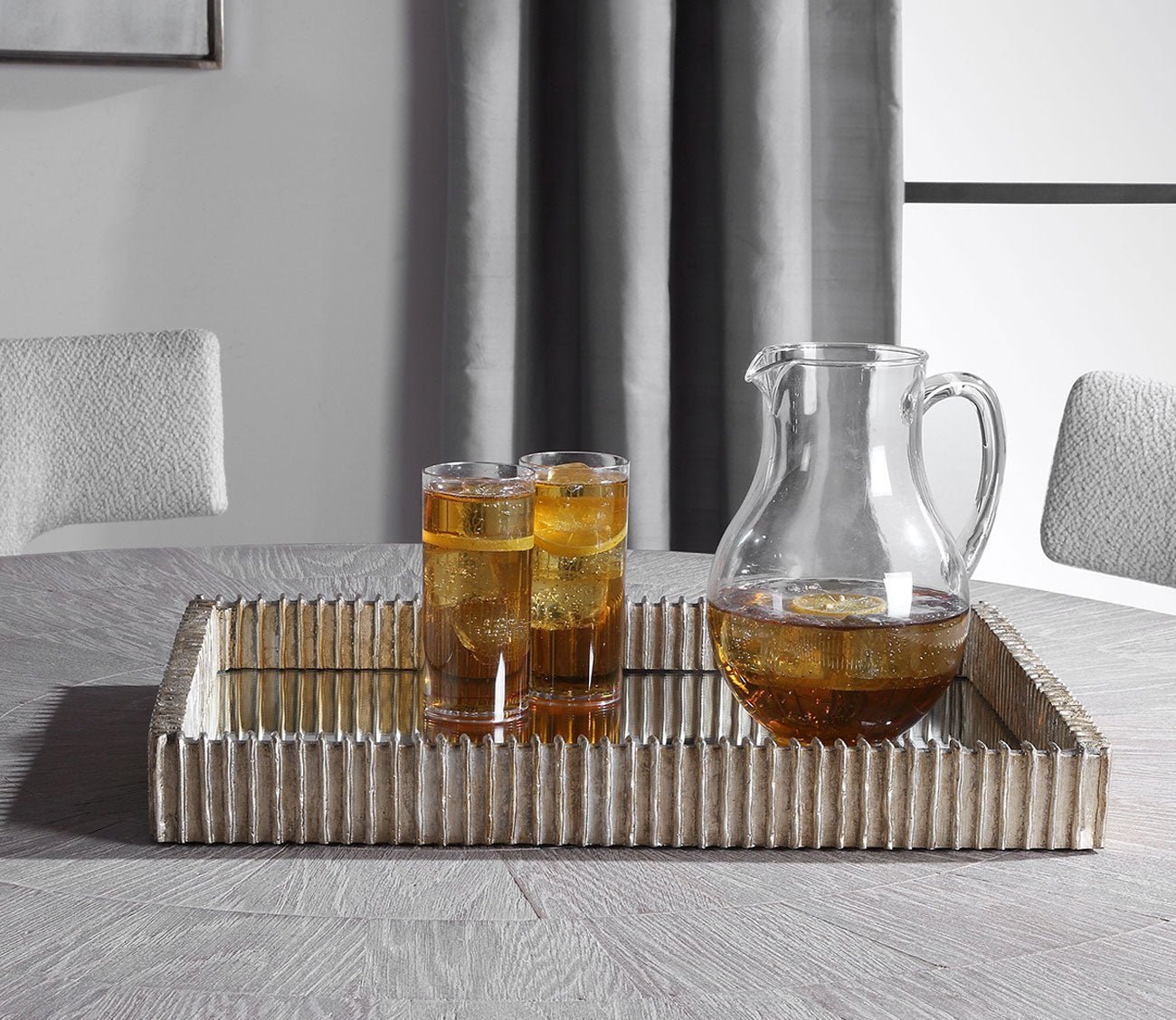 Talmage Silver Mirrored Tray