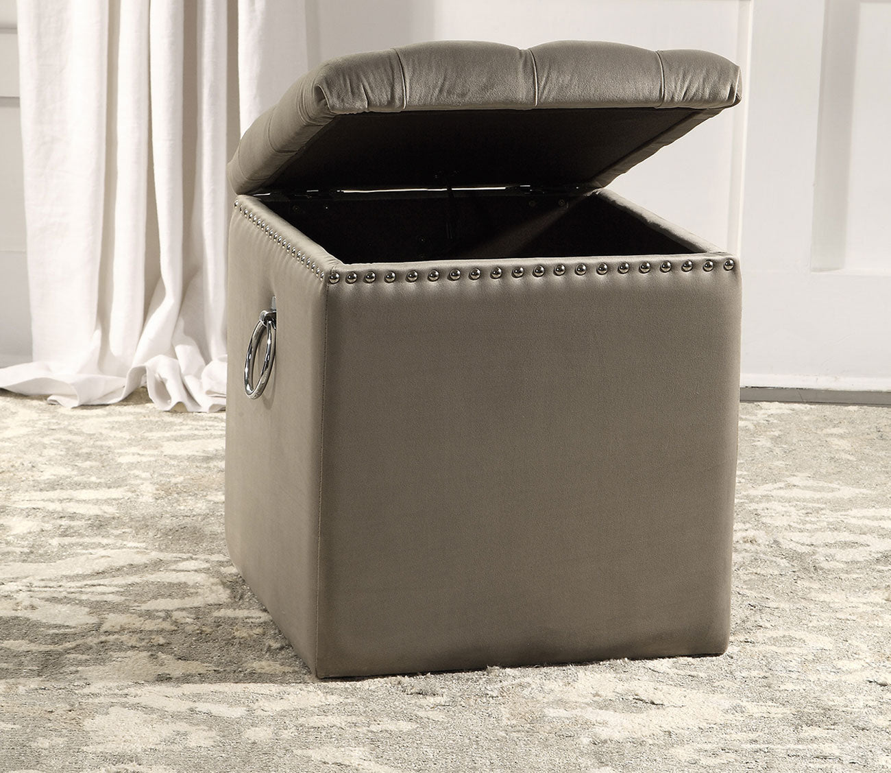 Talullah Tufted Storage Ottoman by Uttermost