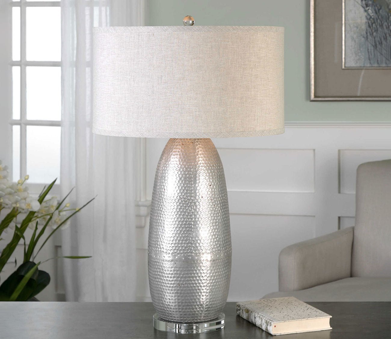 Tartaro Industrial Silver Table Lamp