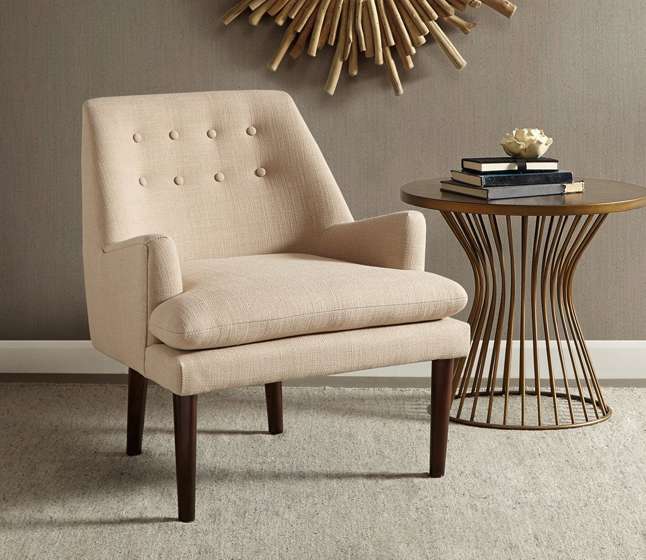 Taylor Mid-Century Fabric Upholstered Accent Chair by Madison Park