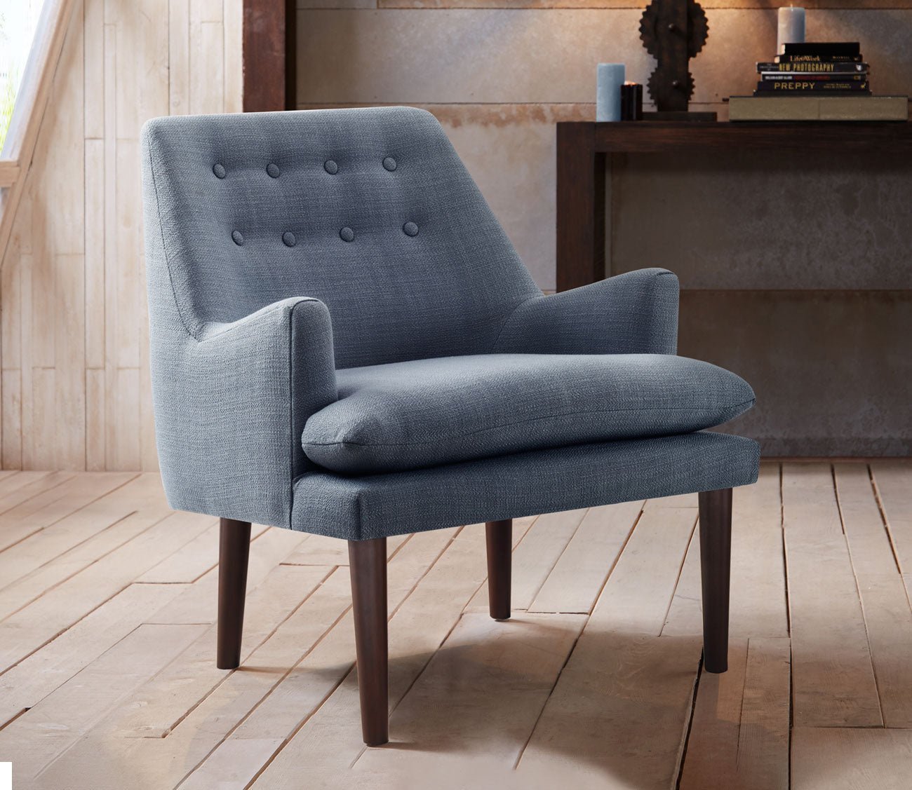 Taylor Mid-Century Fabric Upholstered Accent Chair by Madison Park
