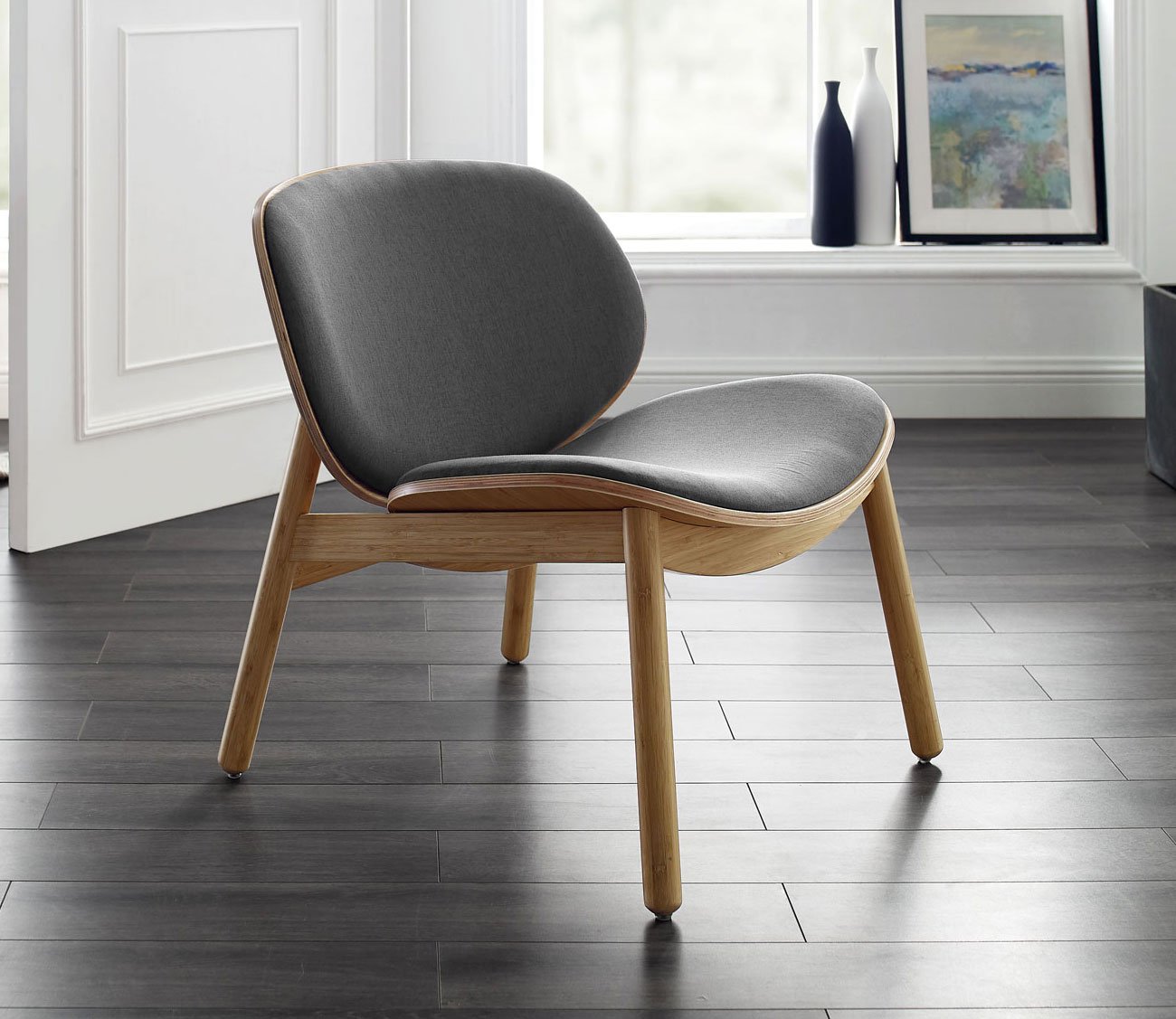 Teigan Upholstered Bamboo Chair
