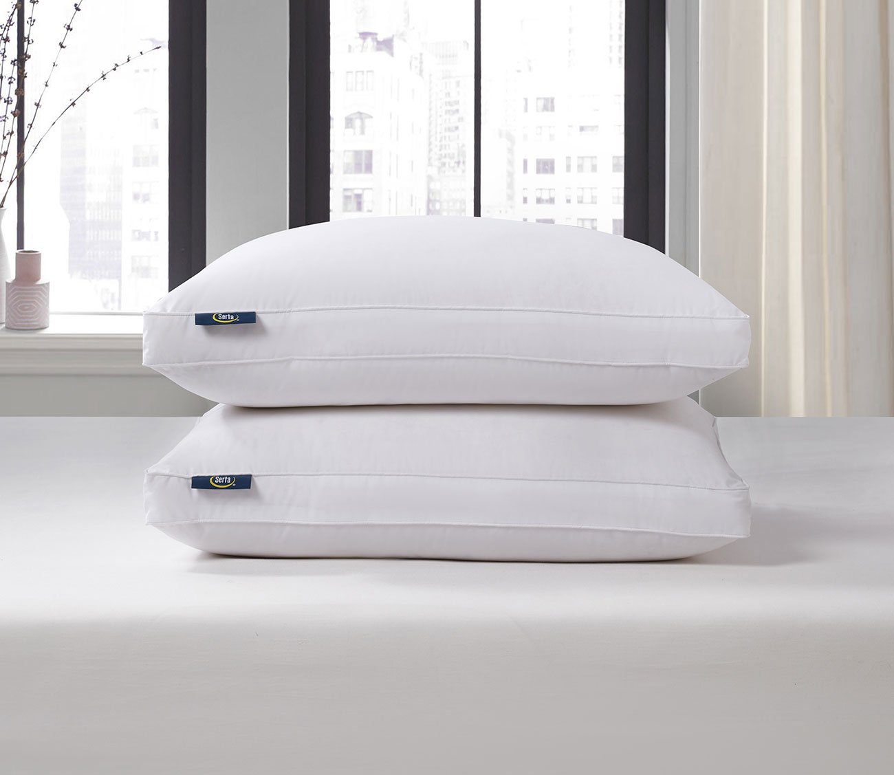 Tencel Cotton Blend Gusseted Firm European Down Pillow