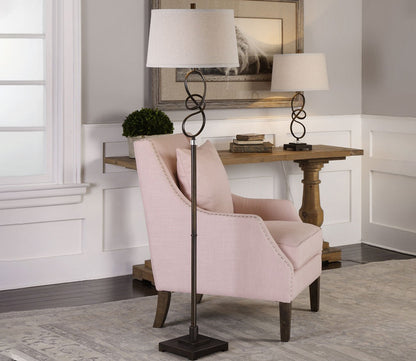 Tenley Twisted Bronze Floor Lamp by Uttermost