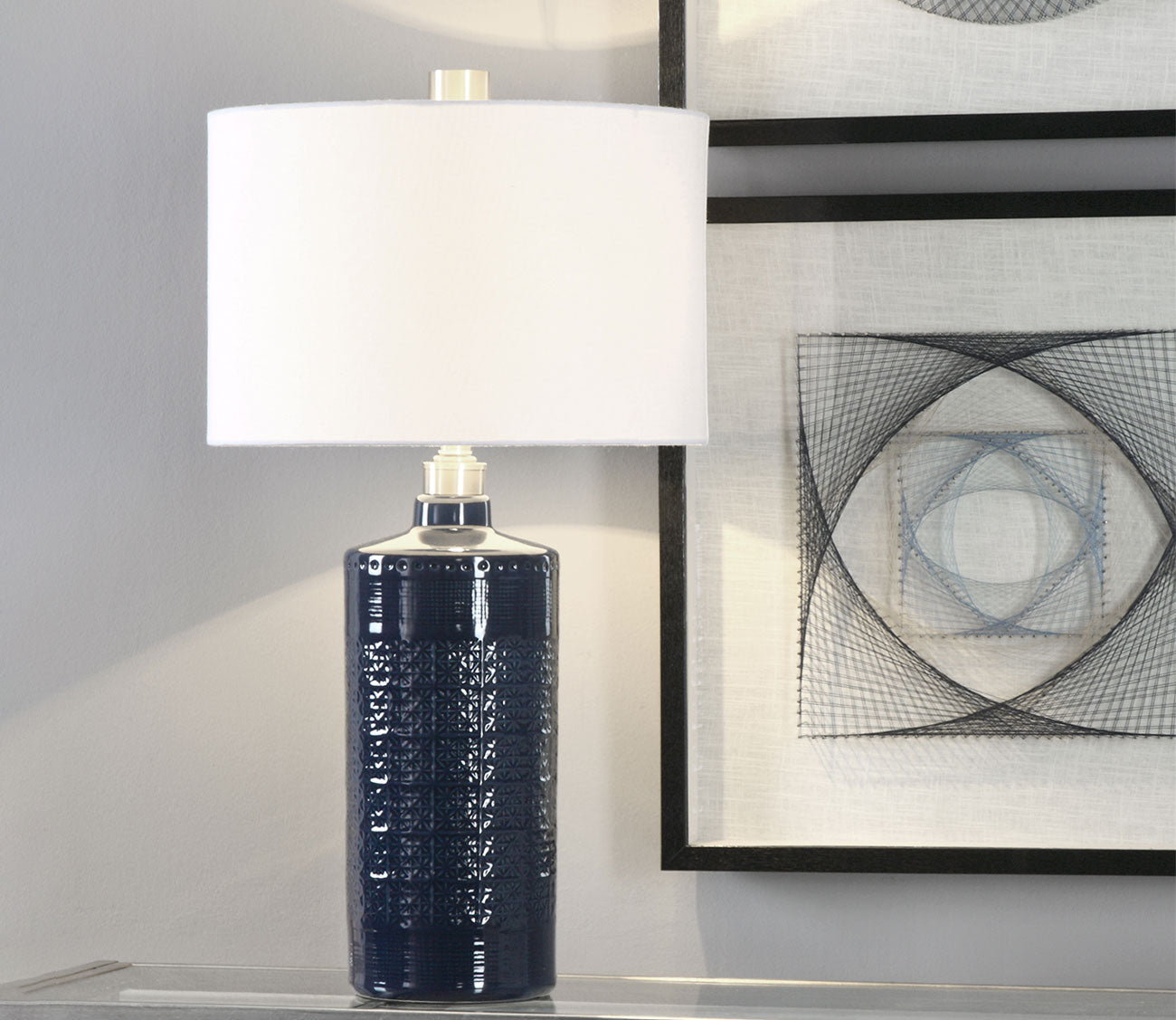 Thalia Royal Blue Table Lamp
