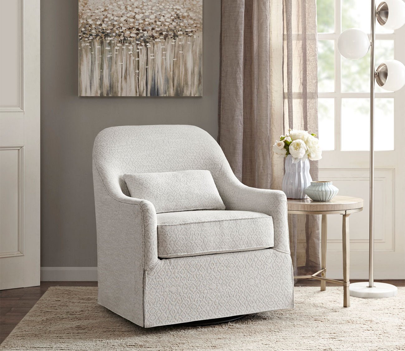 Theo Swivel Glider Accent Chair