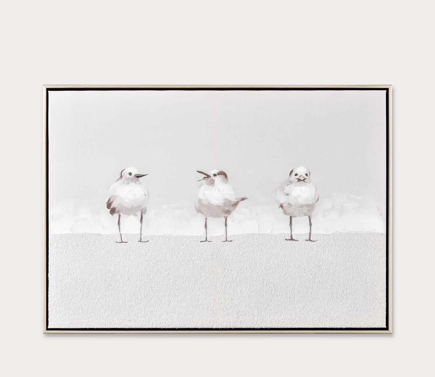 Three Gulls Framed Wall Art