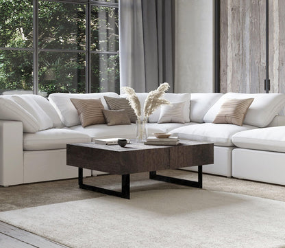 Tiburon Solid Acacia Wood Storage Coffee Table by Moe's Furniture
