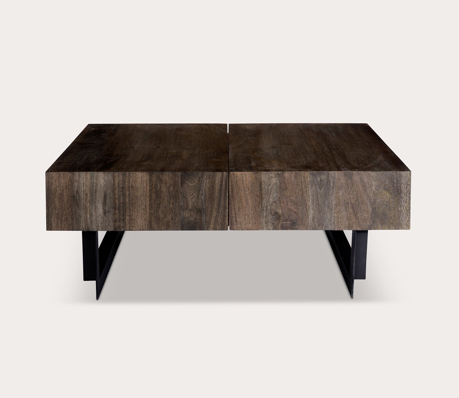 Tiburon Solid Acacia Wood Storage Coffee Table by Moe's Furniture