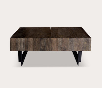 Tiburon Solid Acacia Wood Storage Coffee Table by Moe's Furniture