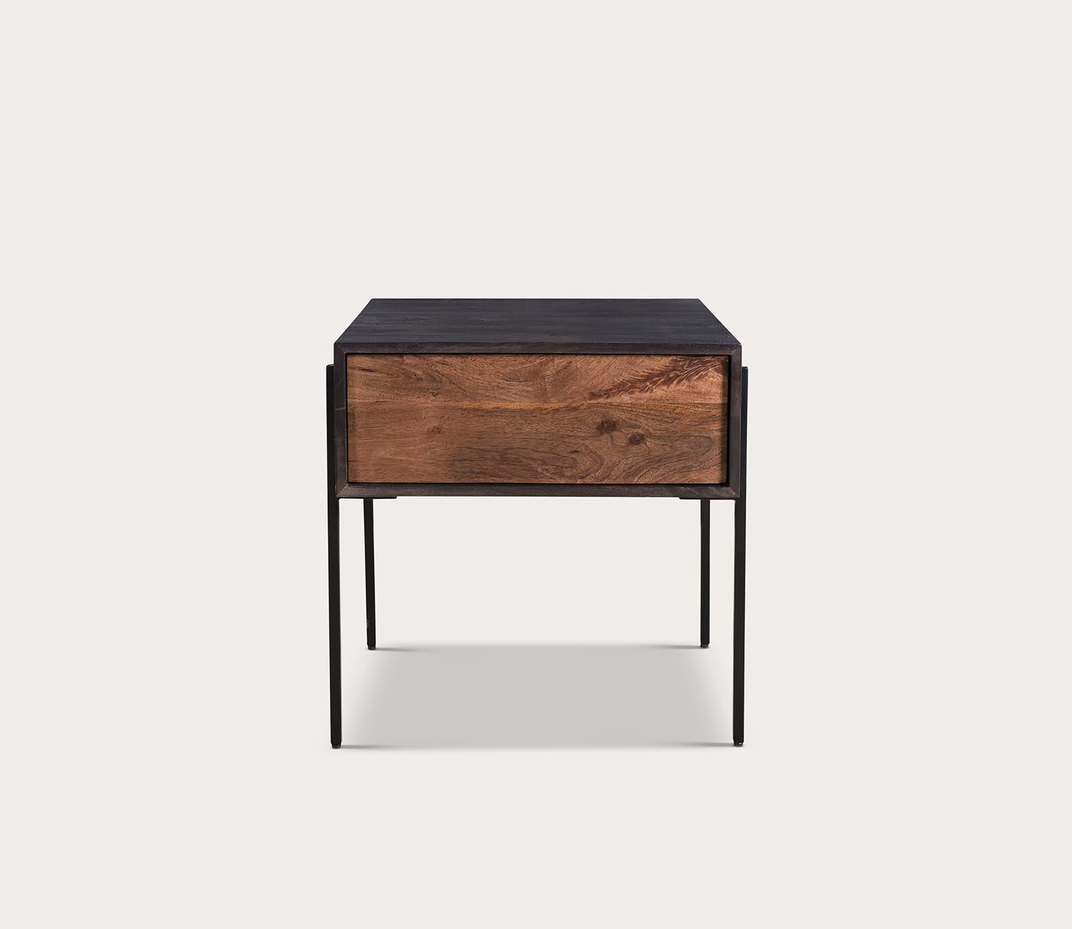 Tobin Mango Wood 1-Drawer Side Table by Moe's Furniture