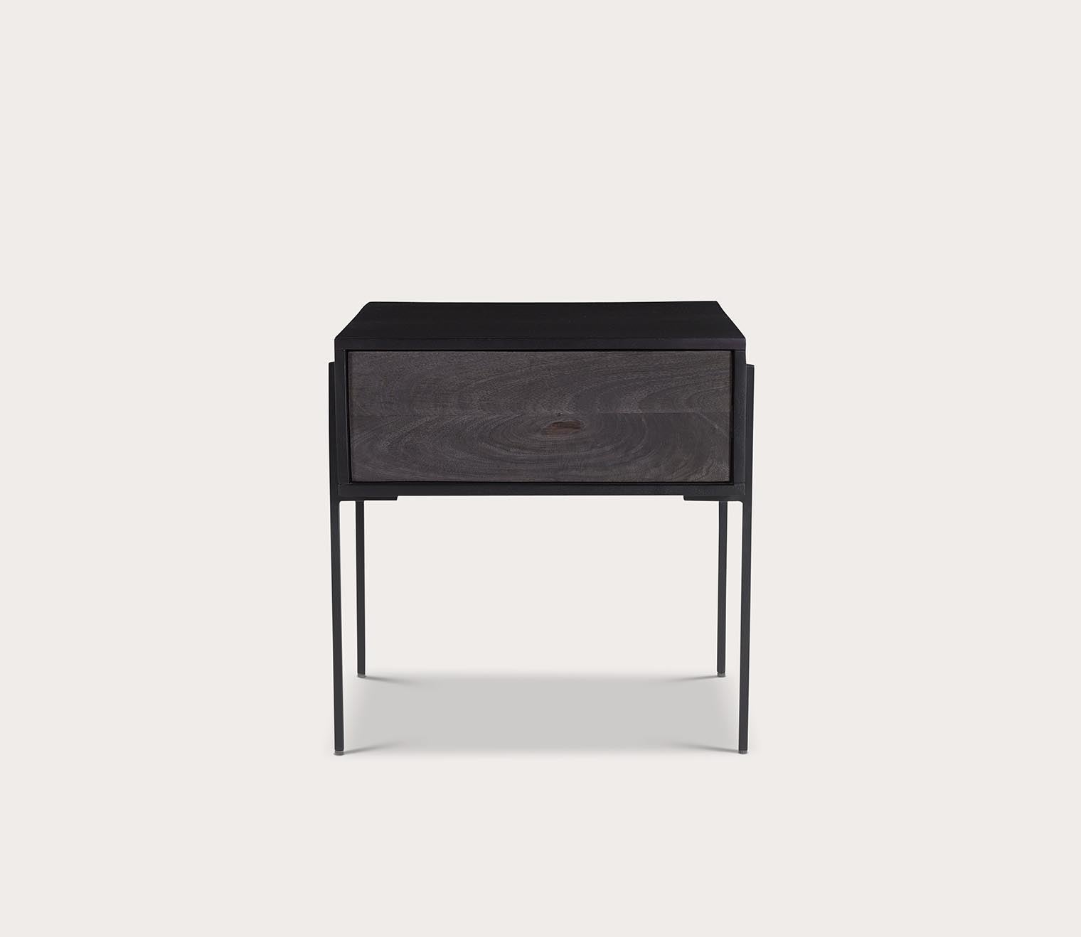 Tobin Mango Wood 1-Drawer Side Table by Moe's Furniture