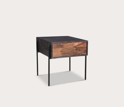 Tobin Mango Wood 1-Drawer Side Table by Moe's Furniture
