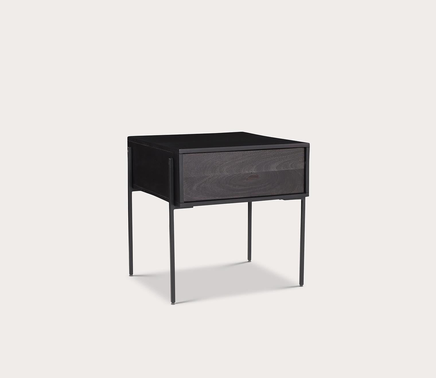 Tobin Mango Wood 1-Drawer Side Table by Moe's Furniture