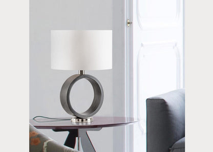 Tracey Ring Brushed Nickel Table Lamp by Nova Lighting