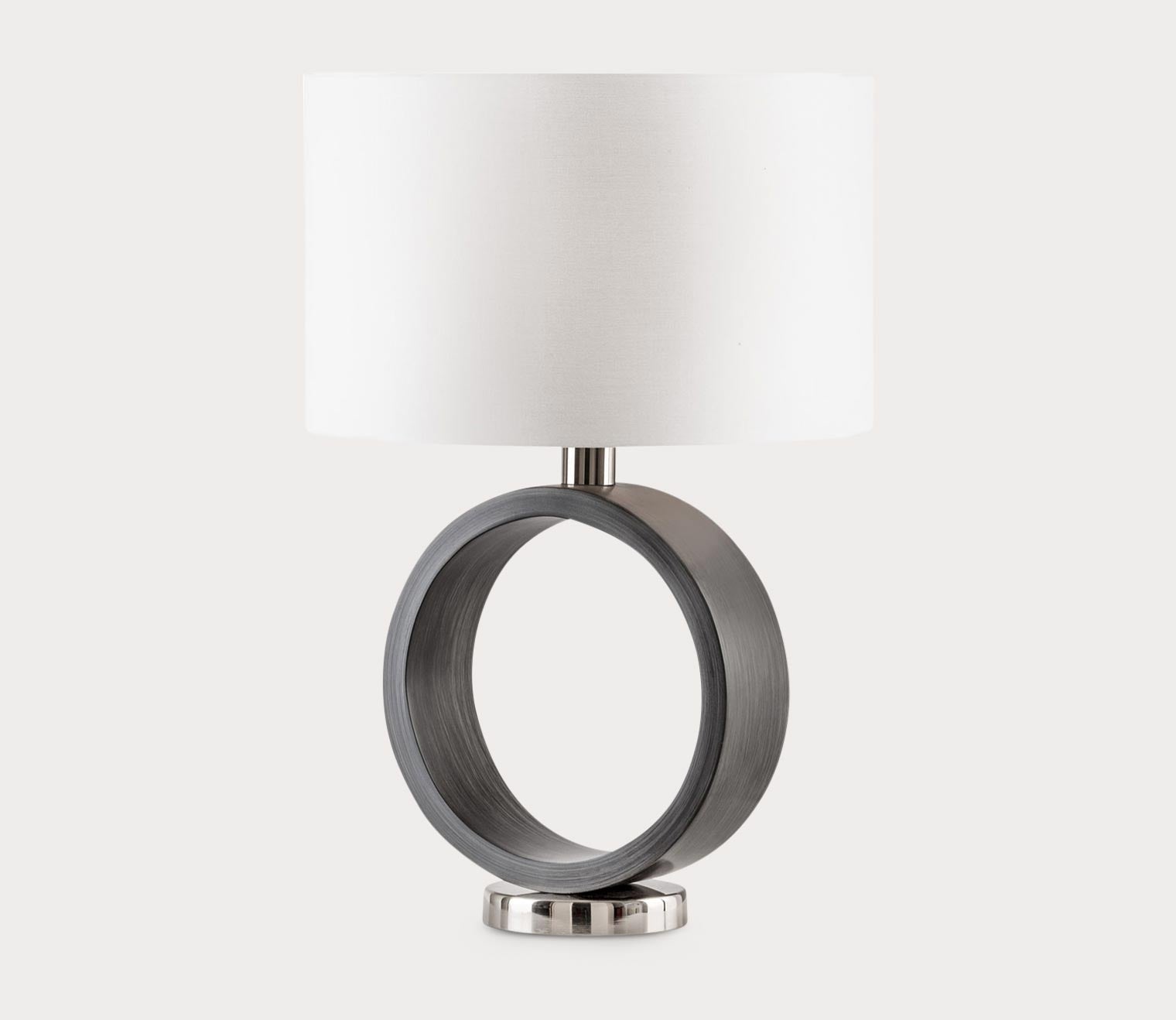 Tracey Ring Brushed Nickel Table Lamp