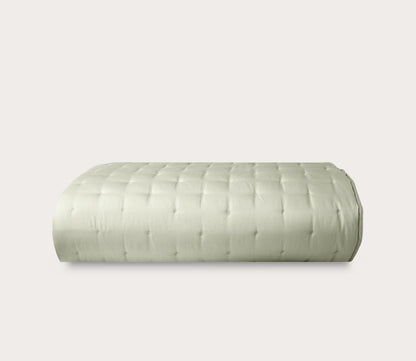 Triomphe Organic Cotton Sateen Counterpane Bedspread by Yves Delorme
