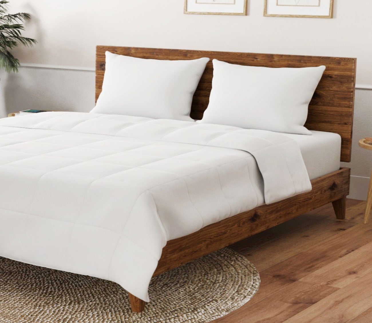 Ultra-Fresh Antimicrobial Cotton Cover Fiber Pillow Set of 2 by Soft-Tex