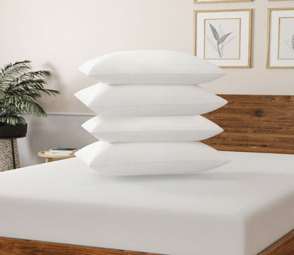 Ultra-Fresh Antimicrobial Cotton Cover Fiber Pillow Set of 4 by Soft-Tex