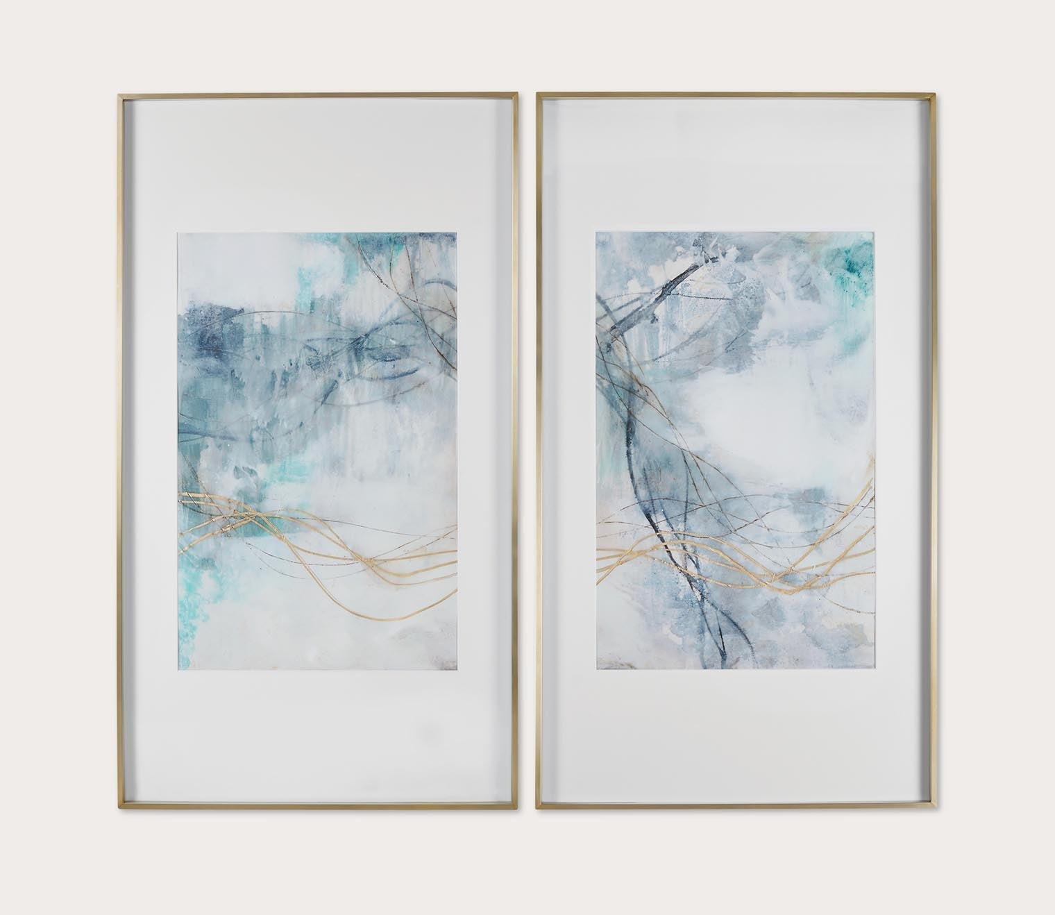 Undulating Oro Framed Prints Set of 2 by Uttermost