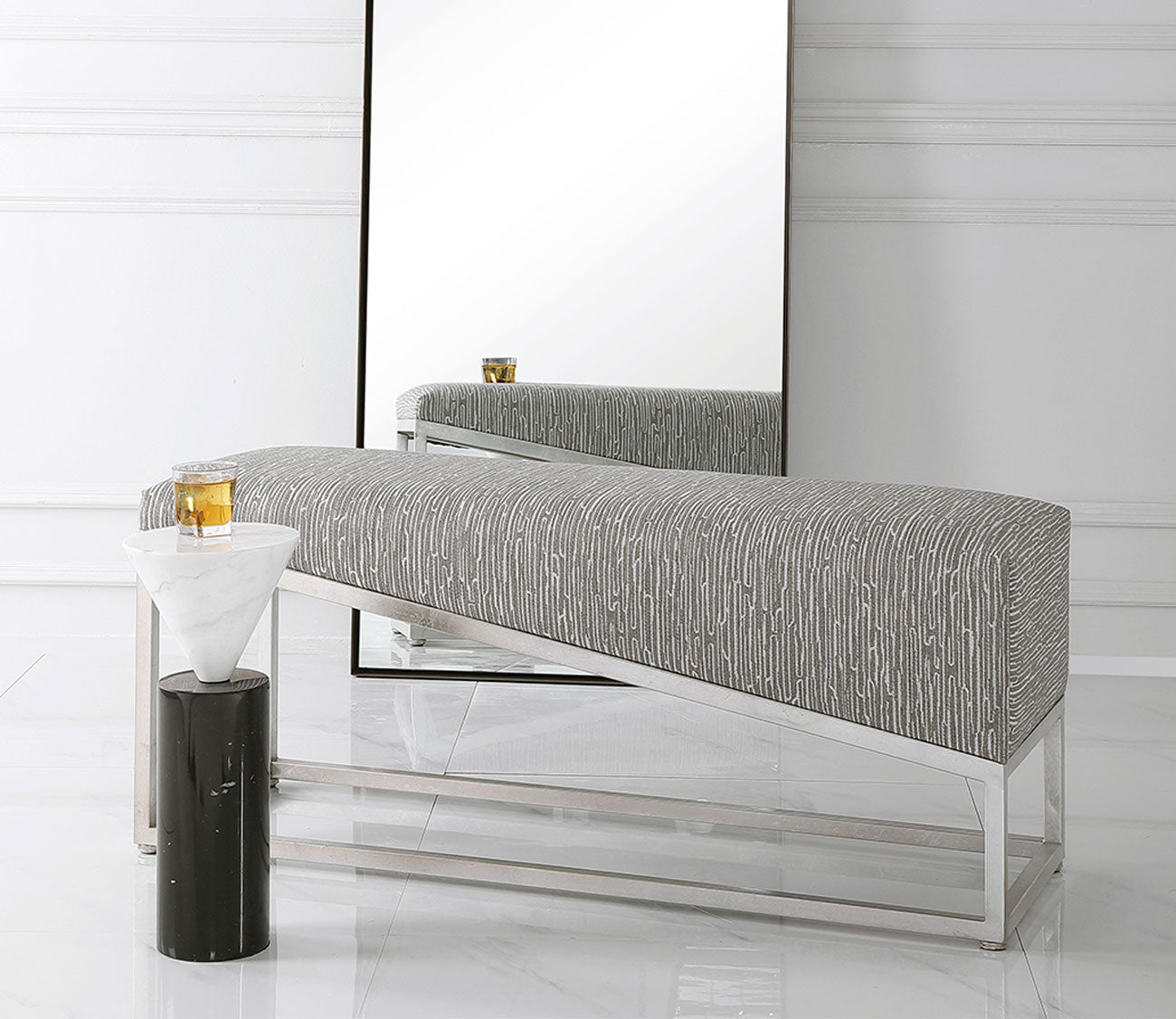 Uphill Climb Geometric Bench by Uttermost